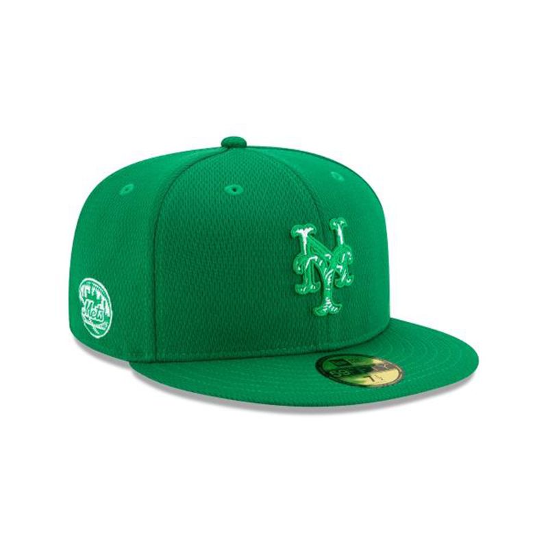 MLB New York Mets St Patricks Day 59Fifty Fitted (XWE9852) - Green New Era Caps